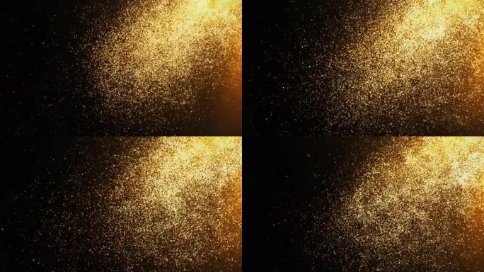 闪烁的星星粒子可循环抽象循环背景。