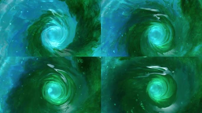 绿色SLO MO LD蓝色水涡旋图