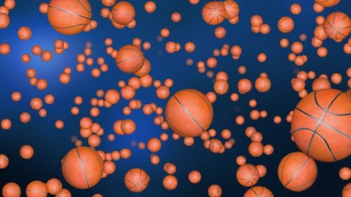 4k美丽的篮球球在绿屏循环3d动画中慢动作旋转。