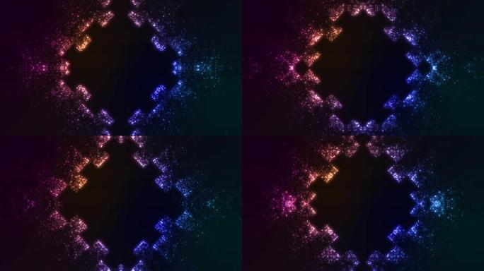 抽象发光粒子背景循环