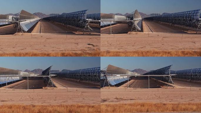 抛物线槽式太阳能植物镜的低无人机拍摄