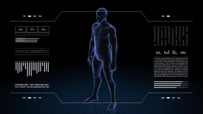 有手部病理学的人。男孩的3d身体。男性人形。