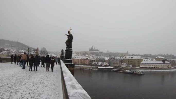 在冬天看到的布拉格