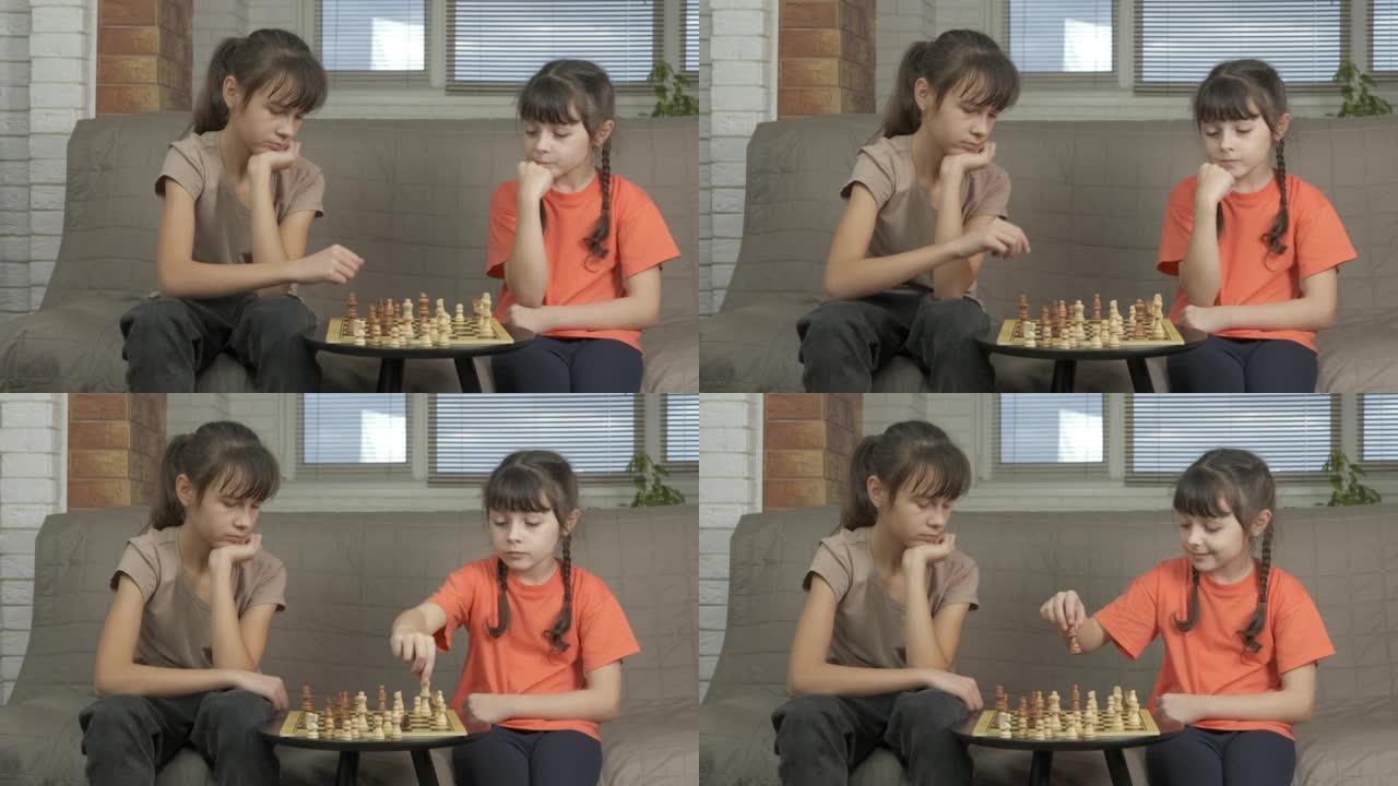朋友逻辑游戏与国际象棋逐桌。