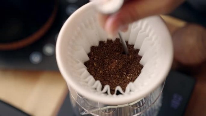 4k慢速morion，滴咖啡过程特写。