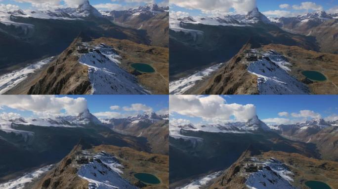 马特宏峰、阿尔卑斯山、采尔马特的鸟瞰图