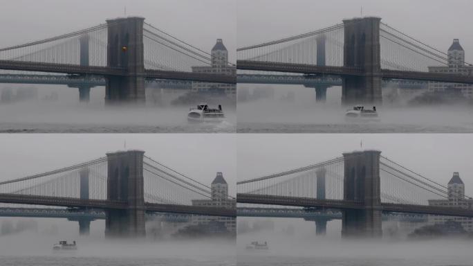 氦气球和布鲁克林大桥雾