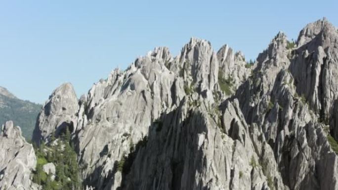 美国北加州空中崎岖的Castel峭壁