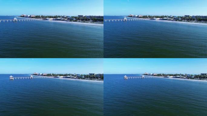 Ft的视频。佛罗里达州迈尔斯·皮尔 (Myers Pier)，无人机