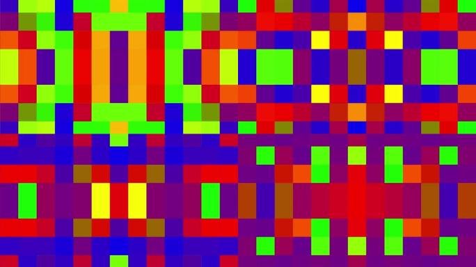 Flickering Colorful Geometric Pattern Art