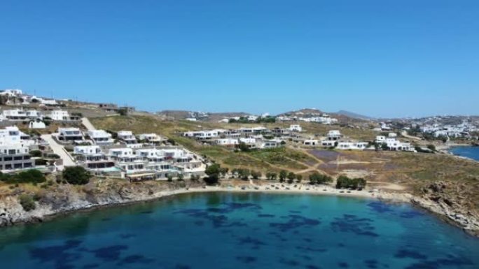 宁静的海洋和海岸线的空中风景