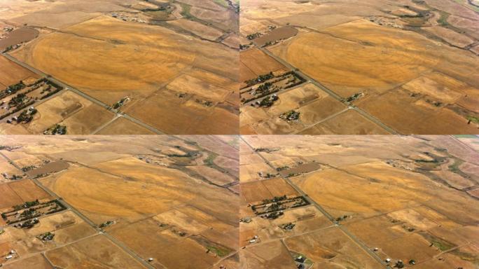 加利福尼亚州锡斯基尤县的空中农业用地