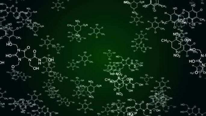 抽象4k循环创意数字数学公式循环绿屏循环动画背景