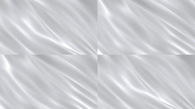 抽象白色挥动布飞走开环背景。