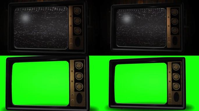 闭路电视监视器静态改为绿屏动画背景。