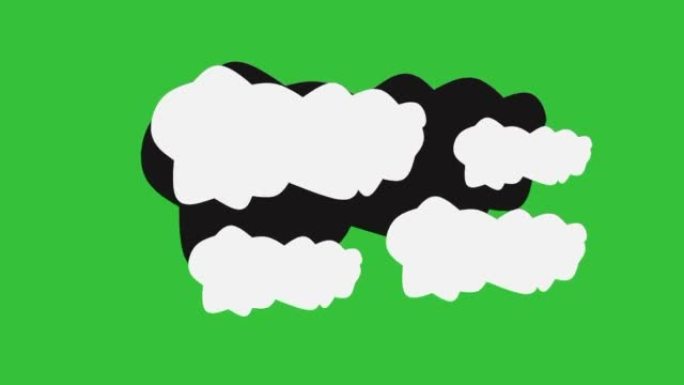 black and white cloud illustration video
