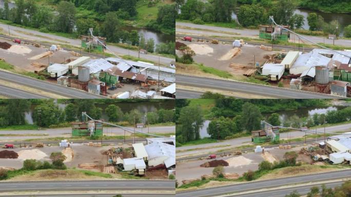 美国俄勒冈州道格拉斯县的空中锯木厂