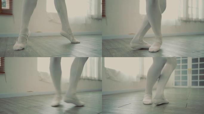 芭蕾舞演员双腿舞姿优美经典表演特写