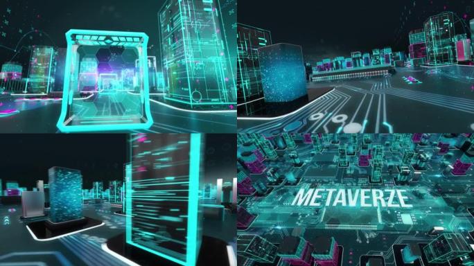 具有数字技术概念的捷克Metaverze Metaverse