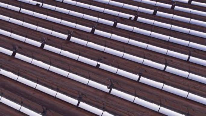 抛物线槽式太阳能发电厂的曲面镜线