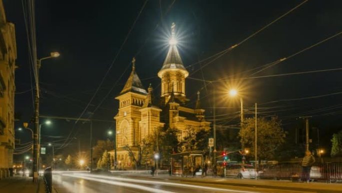 Timisoara夜景-大都会大教堂- ELS