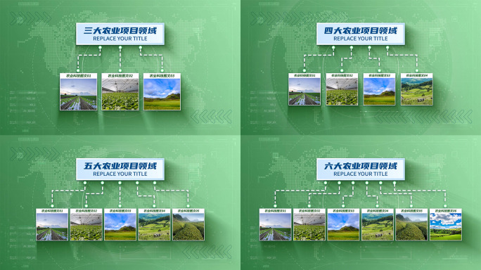 【3-6组】农业分类连线图文AE模板