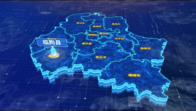 潍坊市临朐县蓝色三维科技区位地图