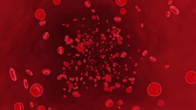 摘要红血球，科学或医学或微生物4K 3D Alpha通道循环动画。