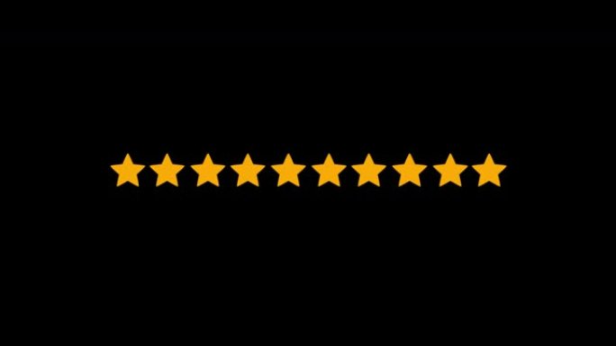 评级十颗星客户评论，可用性评估，反馈运动图形动画。