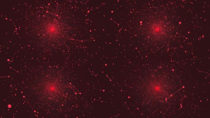 抽象技术和科学背景-外层空间-红色背景