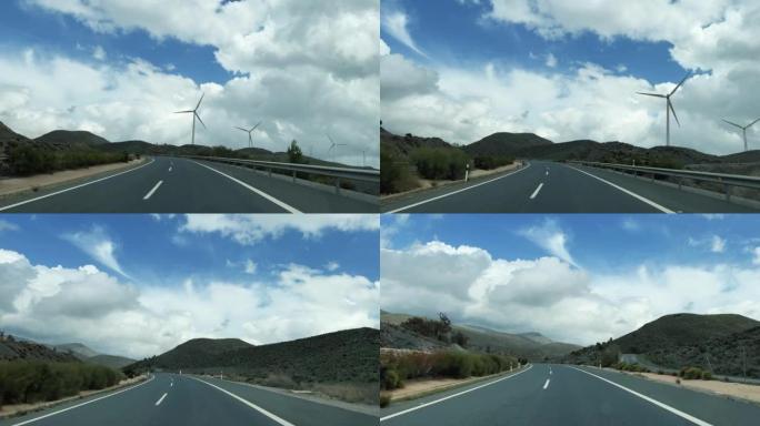西班牙安达卢西亚的苏美尔汽车公路旅行