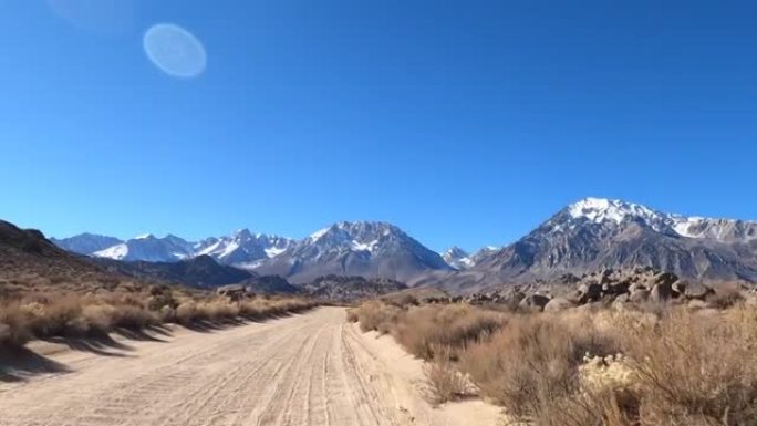 沿着山路行驶时前方场景的视点透视