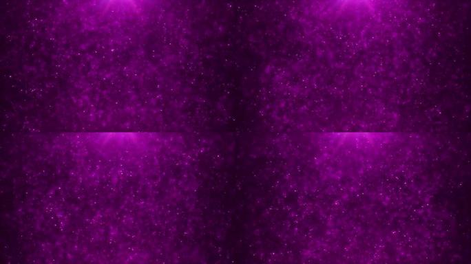 抽象粒子闪光星波bokeh紫色循环背景