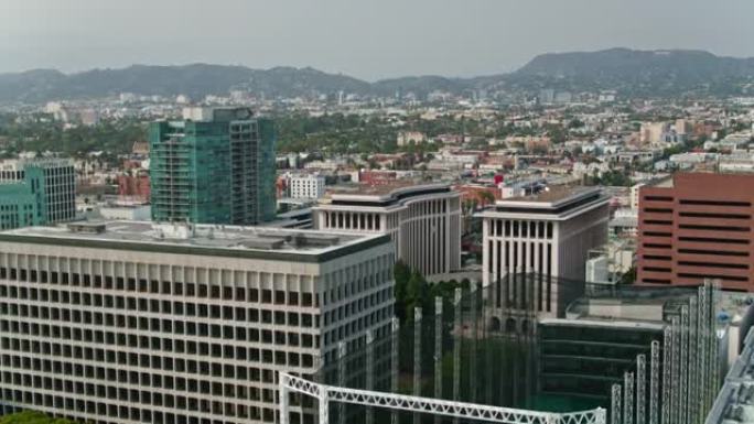 无人机飞越洛杉矶韩国城，寻找好莱坞