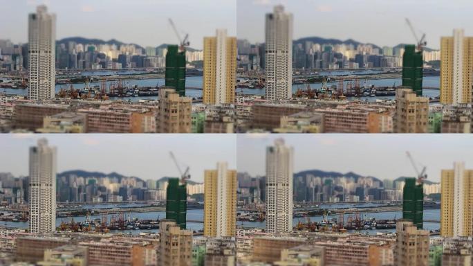 香港九龙半岛土瓜湾密集摩天大楼