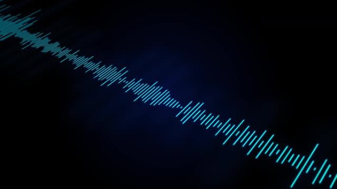 4k抽象音频波来自音乐波振荡循环动画。