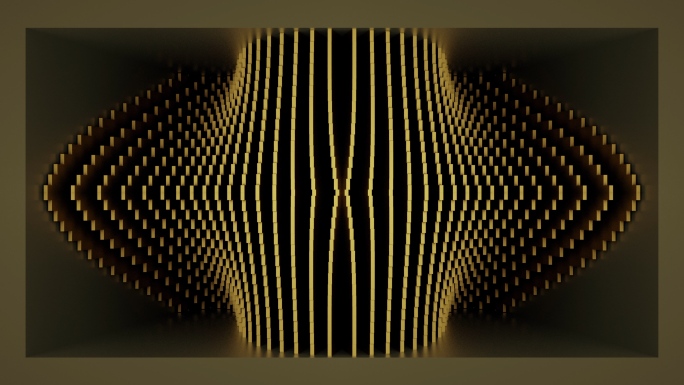 【裸眼3D】金色高端艺术空间矩阵立体线条