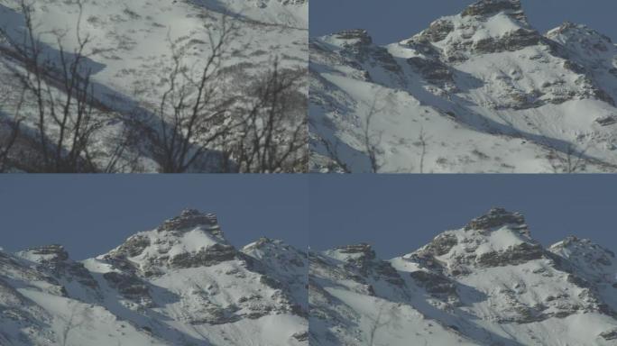阿拉斯加冬季冰冻雪