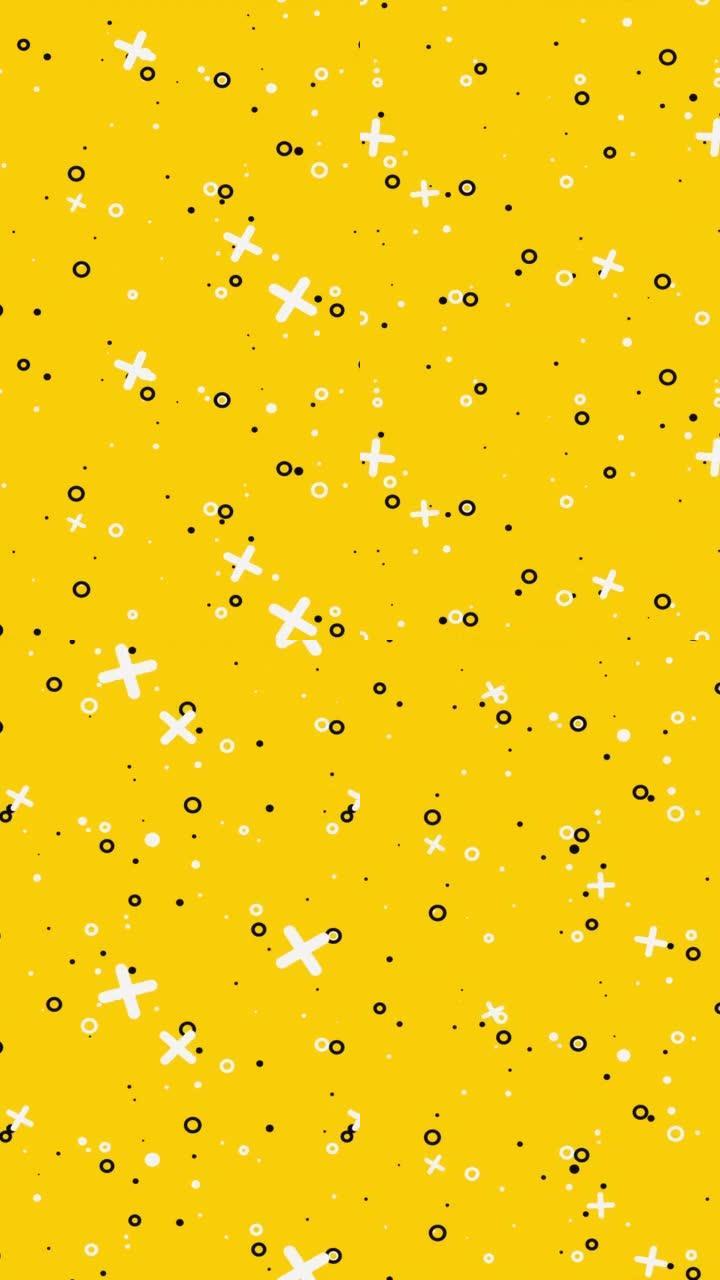 垂直抽象黄色xo背景。井字游戏抽象背景。用于研究相关设计的3D图形