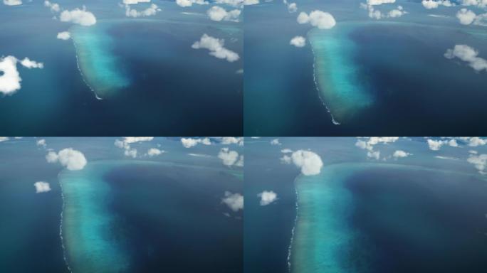 澳大利亚大堡礁珊瑚昆士兰太平洋鸟瞰图