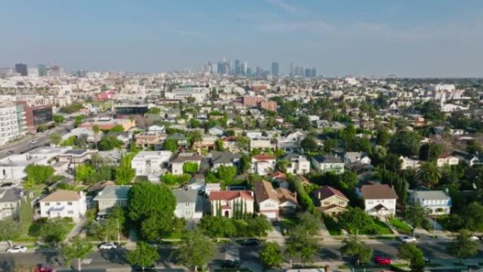 洛杉矶中部的住宅街道-天线