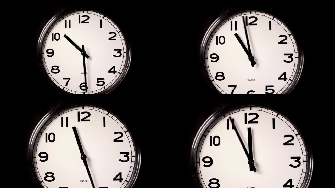 放大-一个无品牌的现代时钟，延时覆盖2小时至12小时
