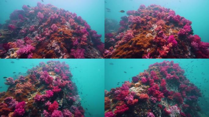彩色软珊瑚水下