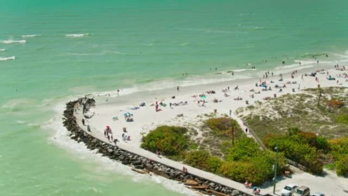 佛罗里达州马德拉岛马迪拉海滩和约翰山口公园的鸟瞰图