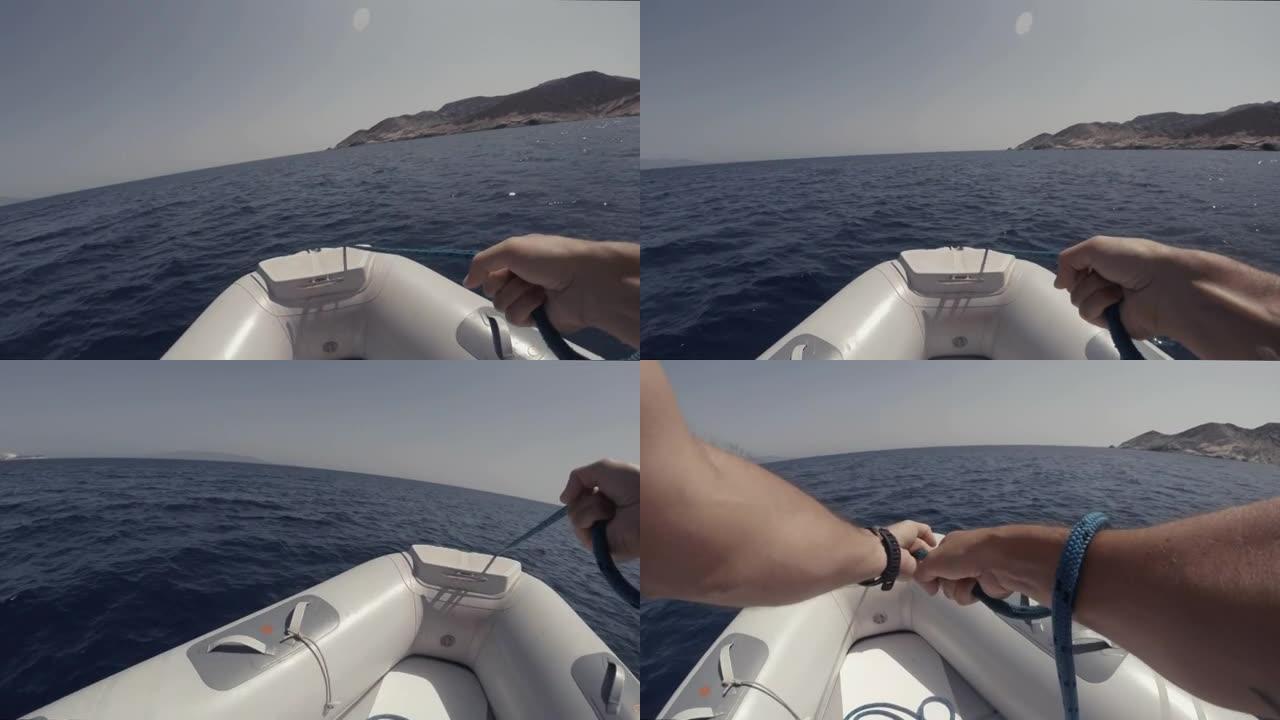 地中海的暑假: POV骑充气船肋骨