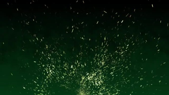 篝火余烬火花粒子在夜空中飞行
美国，英国，火-自然现象，火花，余烬，粒子，循环，颜色绿色，黄色，金色