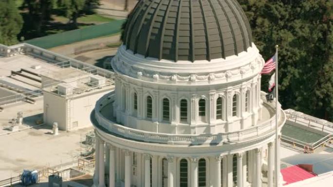 加利福尼亚州萨克拉门托的加利福尼亚州议会大厦的空中圆顶