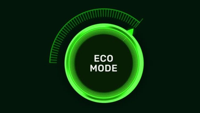 绿色生态模式旋转节点按钮4k动画，发光。绿色能源和技术概念视频