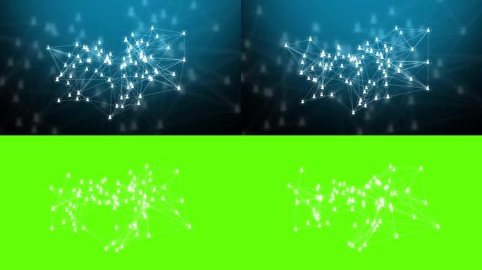 抽象的Plexus网络豪华和标题网络的连接的线和点粒子。