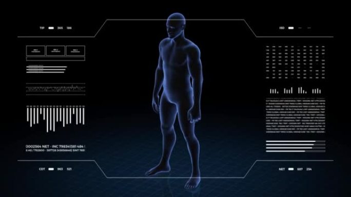 有病理学的人。男孩的3d身体。男性人形。